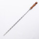 Stainless skewer 670*12*3 mm with wooden handle в Иркутске