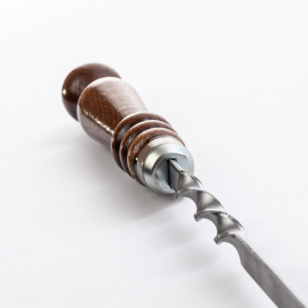 Шампур нержавеющий 620*12*3 мм с деревянной ручкой в Иркутске