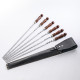 A set of skewers 670*12*3 mm in a black leather case в Иркутске