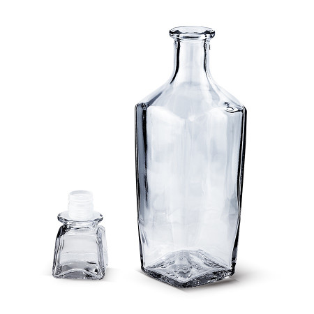 Бутылка (штоф) "Элегант" стеклянная 0,5 литра с пробкой  в Иркутске