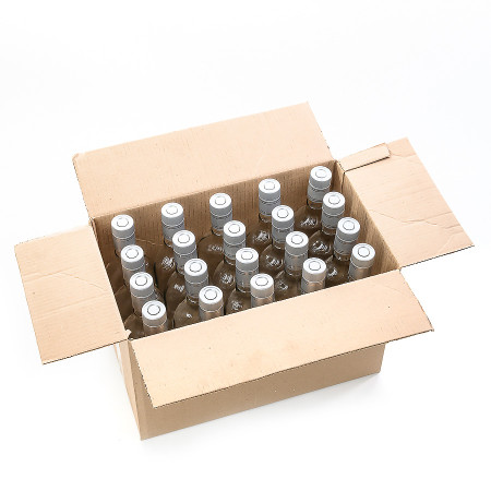 20 бутылок "Фляжка" 0,5 л с пробками гуала в коробке в Иркутске